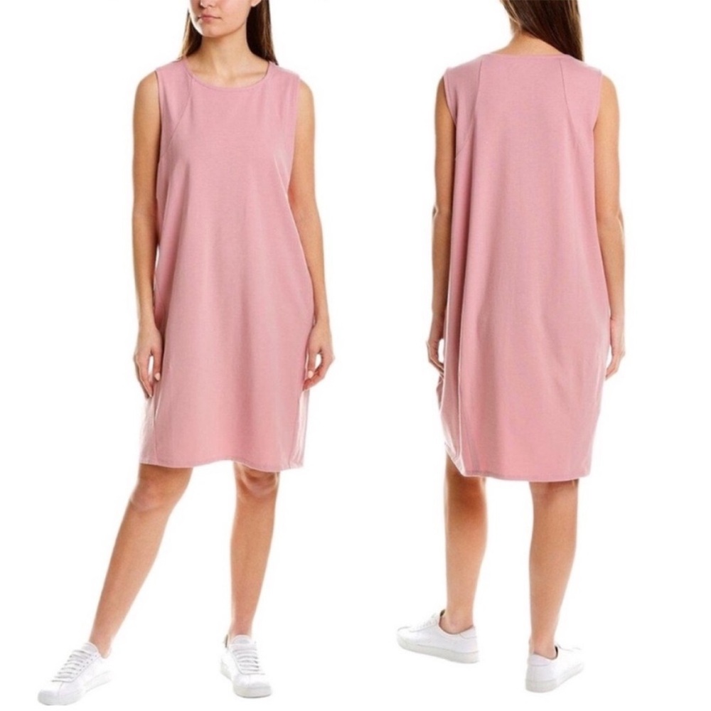 Eileen Fisher nwt pink sleeveless organic cotton dress